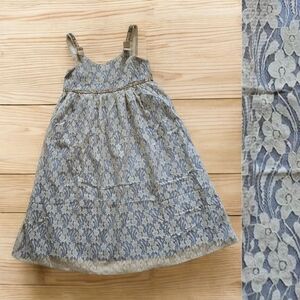 NWT CHERISE (16 Girl ) Blue/Creme Floral Lace Party Dress